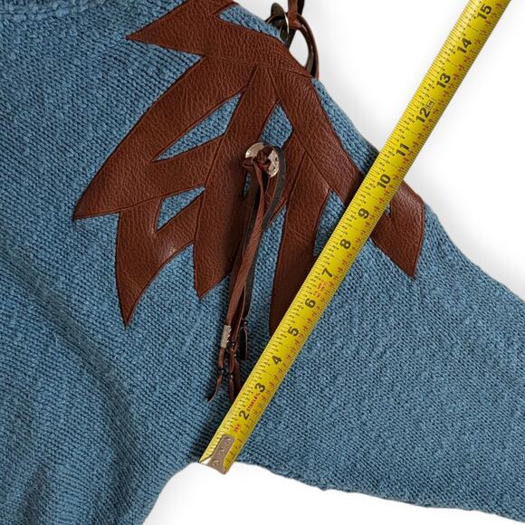 80s Western Applique Kimono sleeve sweater - Picture 9 of 9